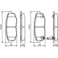 Bosch 0986495135 Brake Pad Set (BP2203)