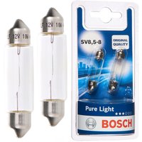 Bosch 10W 12V Pure Light Car Interior Bulbs Twin Pack