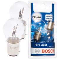Bosch P21/4W 12V Pure Light Car Tail & Fog Light Bulbs Twin Pack