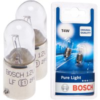 Bosch T4W 12V Pure Light Car Side Light Bulbs Twin Pack