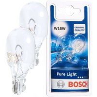 Bosch W16W 12V Pure Light Car Multi-Fit Bulbs Twin Pack