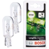 Bosch W5W 12V Longlife Daytime Performance Upgrade Car Multi-Fit Bulbs Twin Pack
