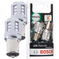 Bosch PY21W 12V 1W LED Retrofit Car Indicator Bulbs Twin Pack