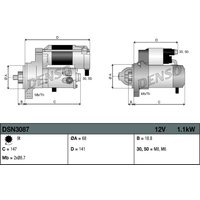 Denso DSN3087 Starter Motor