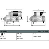 Denso DSN3092 Starter Motor