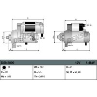 Denso DSN3099 Starter Motor