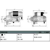 Denso DSN3105 Starter Motor