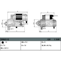 Denso DSN3112 Starter Motor
