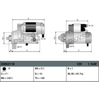 Denso DSN3118 Starter Motor
