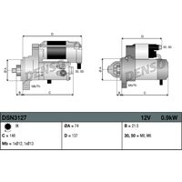 Denso DSN3127 Starter Motor