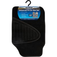 Equip Universal Fit Carpet Car Mats - Black (4 Piece Set)