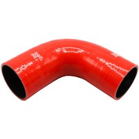 Pipercross Silicone Hose - 90° Elbow, 70mm Bore, 4-Ply, 152mm Legs - Red