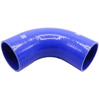 Pipercross Silicone Hose - 90° Elbow, 80mm Bore, 4-Ply, 152mm Legs - Blue