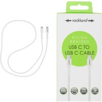 Rockland Braided Fast Charge USB C to USB C Data Sync Cable 1m