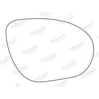 Summit ASRG-1005BH Nissan Replacement Wide Angle Mirror Glass with Heated Backing Plate RHS