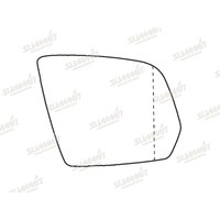 Summit ASRG-1184BH Replacement Wide Angle Mirror Glass with Heated Backing Plate RHS