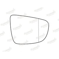Summit ASRG-1254 Replacement Stick-On Wide Angle Mirror Glass RHS