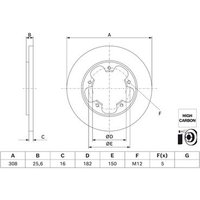 Bosch 0986479H56 Brake Disc (BD3008)