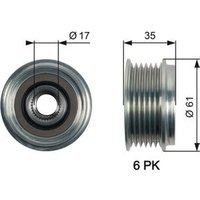 Gates OAP7166 Over Running Alternator Pulley