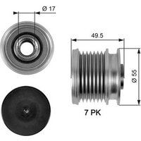 Gates OAP7086 Over Running Alternator Pulley