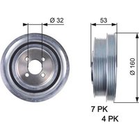 Gates TVD1079 Crankshaft Belt Pulley