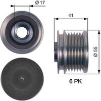 Gates OAP7115 Over Running Alternator Pulley