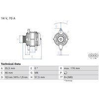 Bosch 0986085140 Alternator