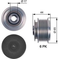 Gates OAP7139 Over Running Alternator Pulley