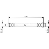Bosch 1987481669 Brake Hose (BH1553)