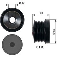 Gates OAP7158 Over Running Alternator Pulley