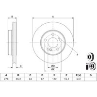 Bosch 0986479D60 Brake Disc (BD2546)