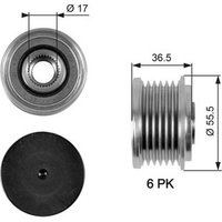 Gates OAP7049 Over Running Alternator Pulley