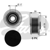Gates OAP7077 Over Running Alternator Pulley