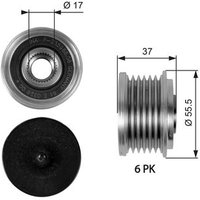 Gates OAP7046 Over Running Alternator Pulley
