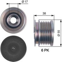 Gates OAP7124 Over Running Alternator Pulley
