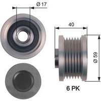 Gates OAP7144 Over Running Alternator Pulley