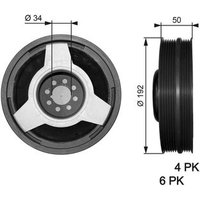 Gates TVD1030 Crankshaft Belt Pulley