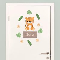 My Nametags Door Sticker - Tiger