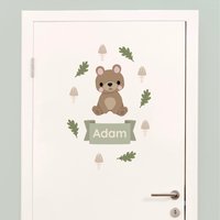My Nametags Door Sticker - Bear