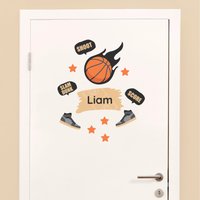My Nametags Door Sticker - Basketball