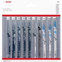 Bosch 10 Piece Jigsaw Blade Set for Wood and Metal