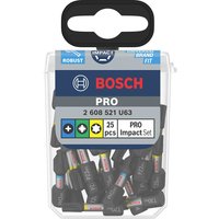 Bosch PRO 25 Piece Impact Phillips / Pozi / Torx Screwdriver Bit Pocket Set