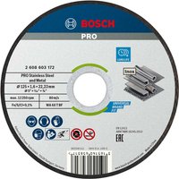 My Tool Shed Bosch PRO Thin INOX Stainless Steel Cutting Disc 125mm 16mm 22mm