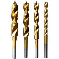 Dremel 4 Piece Titanium Coated Brad Point Wood Drill Bit Set