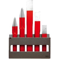 Facom 263.265JS5 5 Piece Cold and Cape Chisel Set on Storage Rack