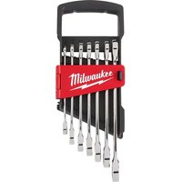 Milwaukee 7 Piece Max Bite Ratcheting Combination Spanner Set Metric