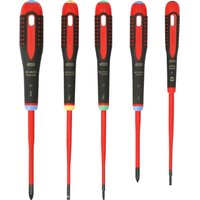 Bahco 5 Piece BE-9872SL Ergo Slim VDE Insulated Screwdriver Set