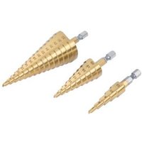 Blue Spot Tools 3 Piece Hex Shank HSS Step Drill Set 4-32mm