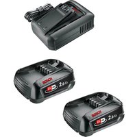Bosch Genuine GREEN P4A 18v Cordless Li-ion Twin Battery 2ah and Fast Charger