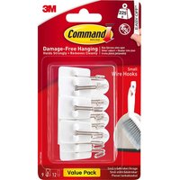 Command Adhesive Strip Wire Hooks White M Pack of 2